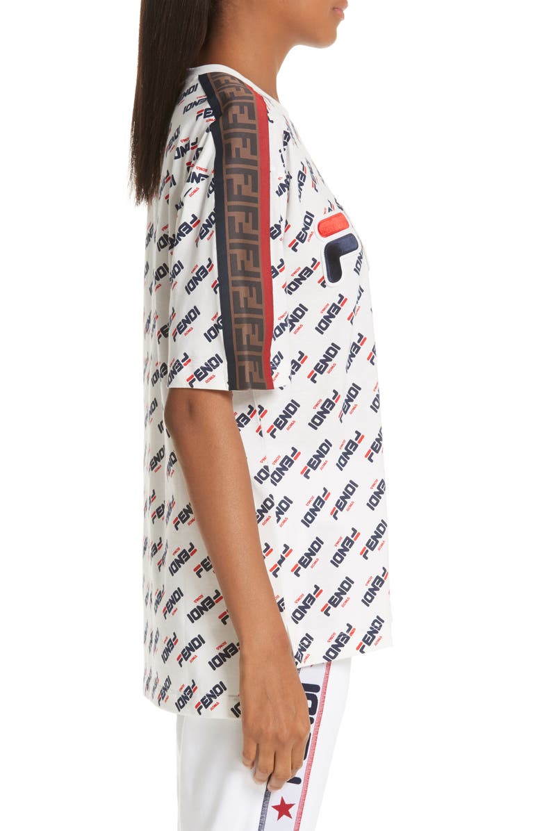 Fendi x FILA Mania Logo Tee, Alternate, color, 