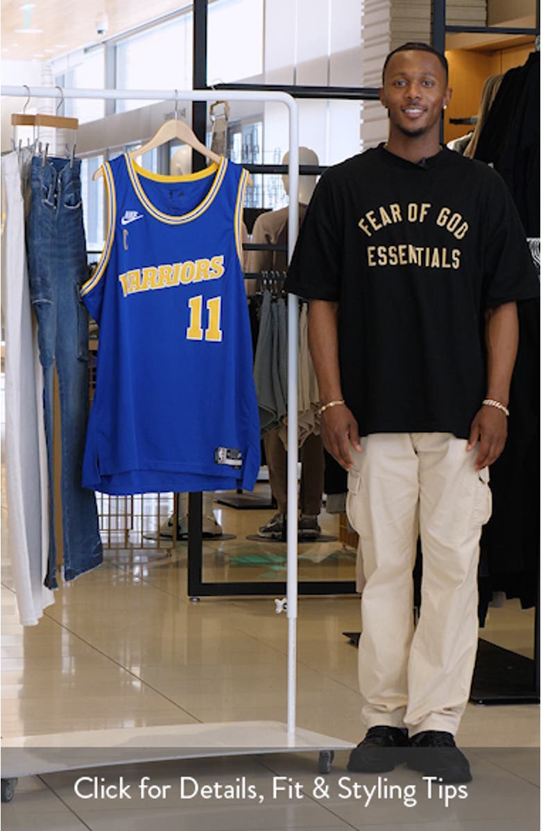 Men's Nike Klay Thompson Blue Golden State Warriors Swingman Jersey - Classic Edition, sales video thumbnail