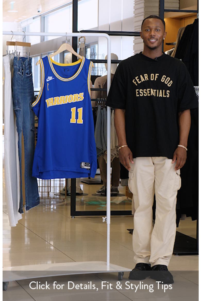 Men's Nike Klay Thompson Blue Golden State Warriors Swingman Jersey - Classic Edition video