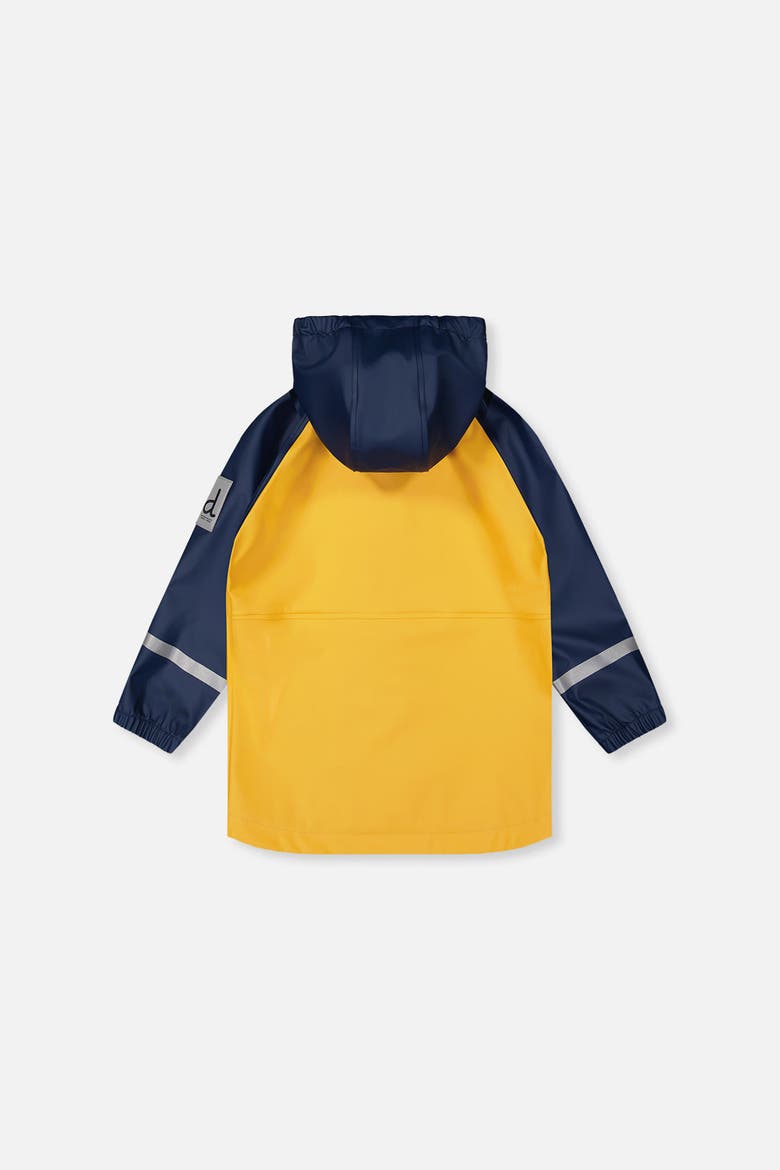 Rain Hooded Reflective Sleeve Jacket, Alternate, color, Yellow