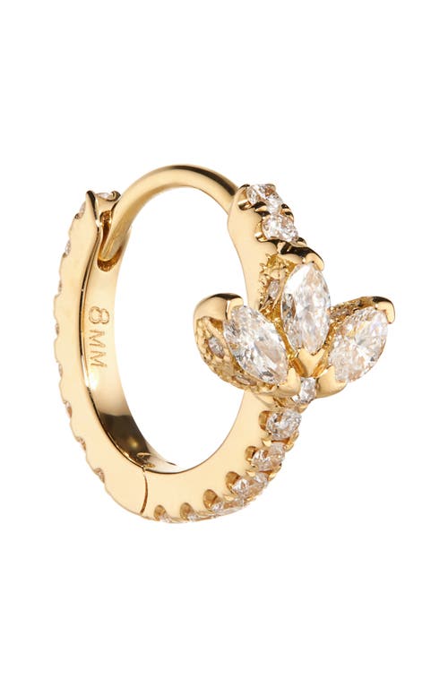 Maria Tash Diamond Lotus Eternity Huggie Hoop Earring