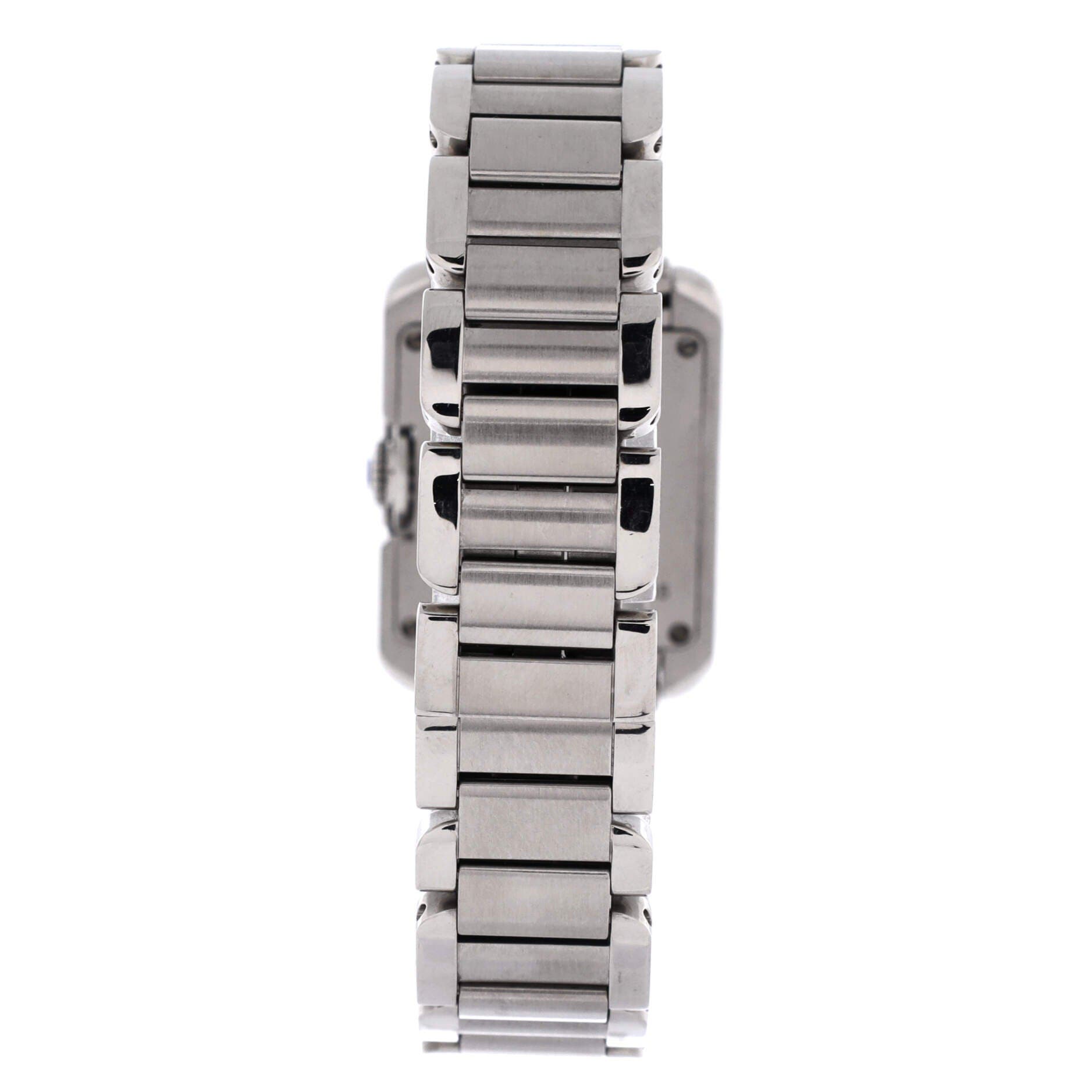 Tank Anglaise Quartz Watch Stainless Steel 23, Alternate, color, Metallic Silver