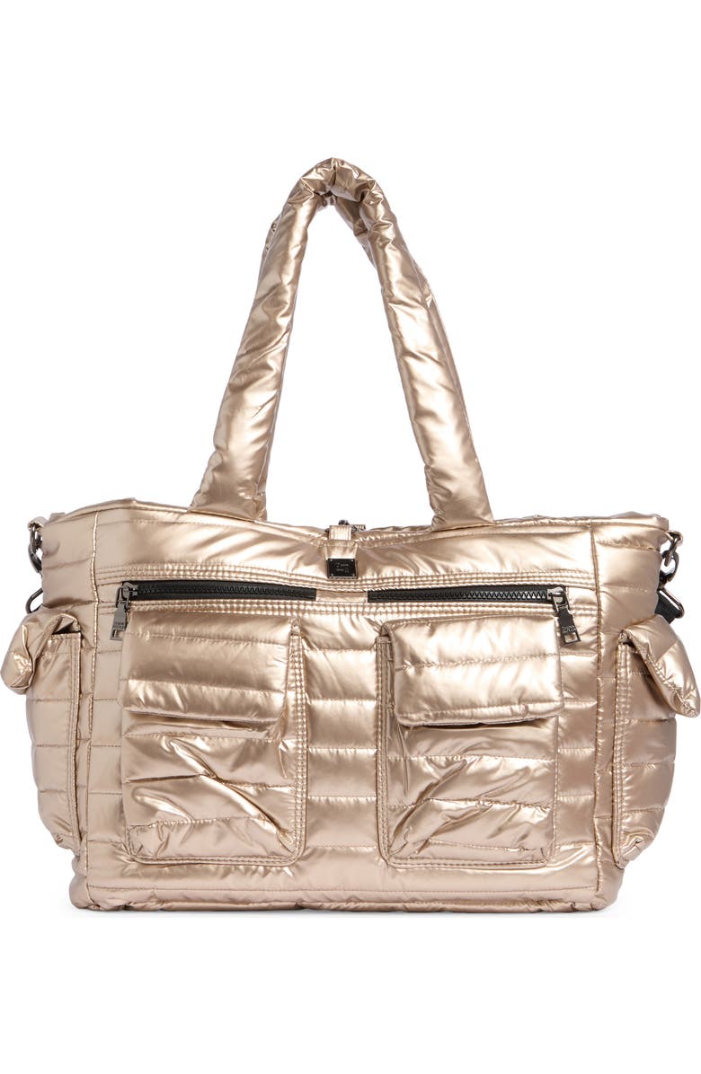 THINK ROYLN Two Faced Reversible Tote, Main, color, Pearl Cashmere