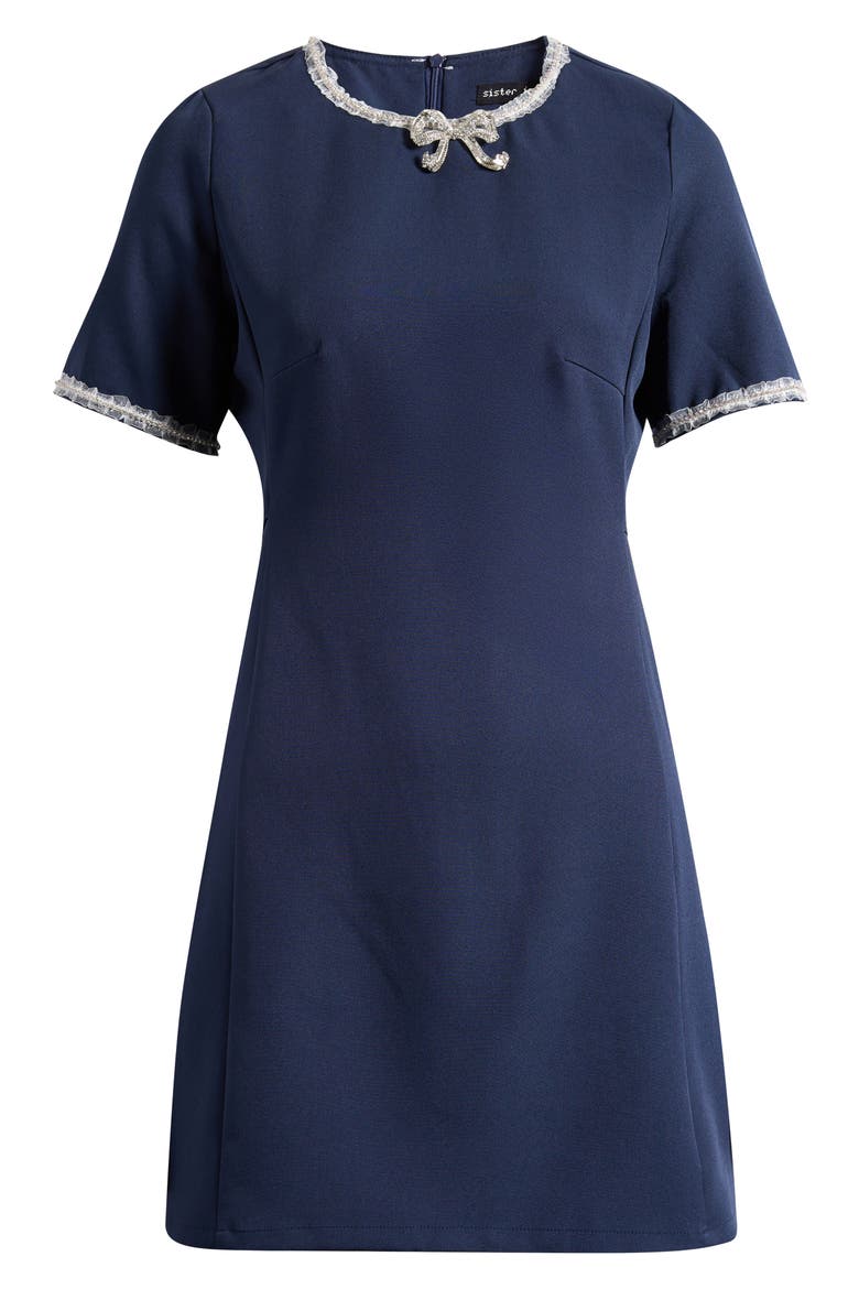 Belle de Nuit Minidress, Alternate, color, NAVY