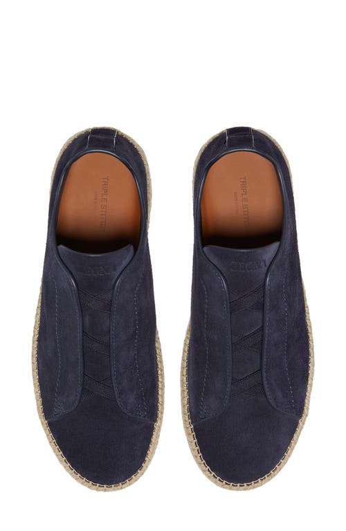 Zegna Triple Stitch Espadrilles In Blue