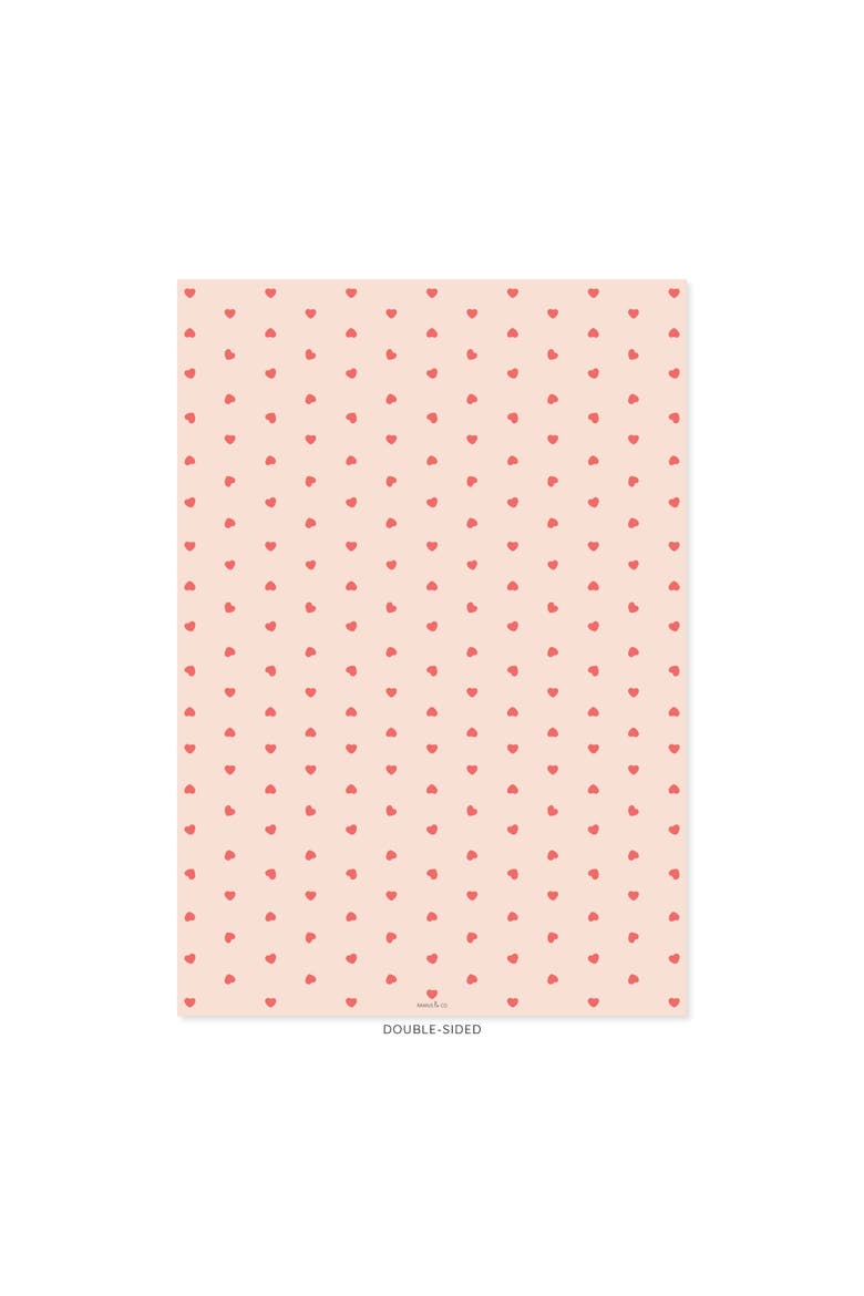 Eight Sheets Two-Sided "Hearts" & "Rainbow Hearts" Heavyweight Gift Wrap, Alternate, color, Multicolored