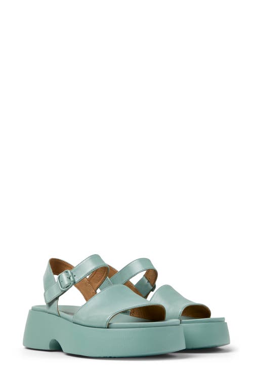 Shop Camper Tasha Platform Sandal In Medium Green