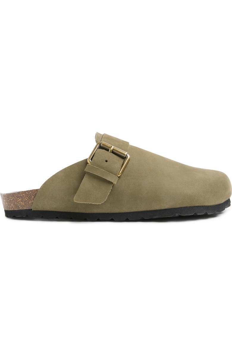 Celtic & Co. Sheep Lined Strap Detail Clog, Alternate, color, Khaki