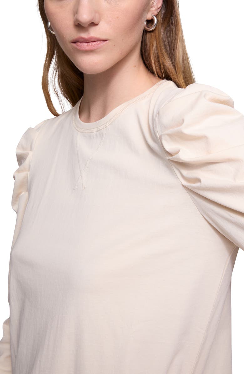 Rebecca Minkoff Janine Puff Long Sleeve Cotton Jersey Minidress, Alternate, color, 