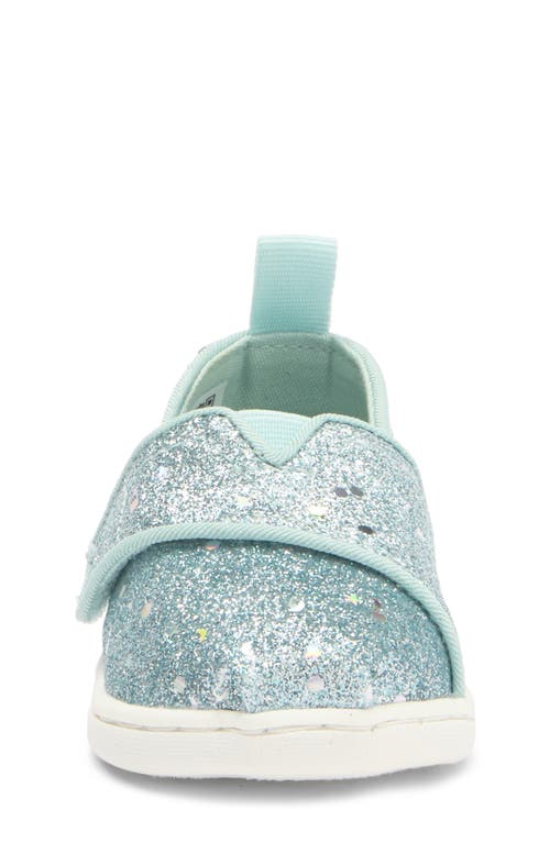 Toms Kids' Classic Alpargata Glitter Slip-on In Light/pastel Green