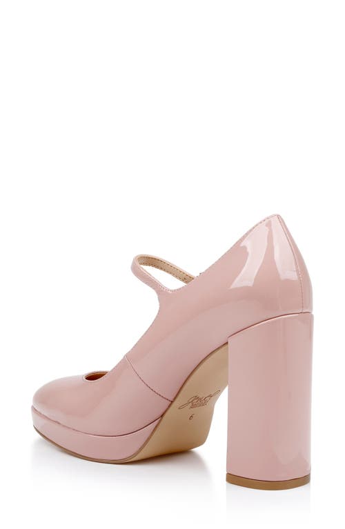 Jewel Badgley Mischka Trisha Mary Jane Platform Pumps In Blush Patent