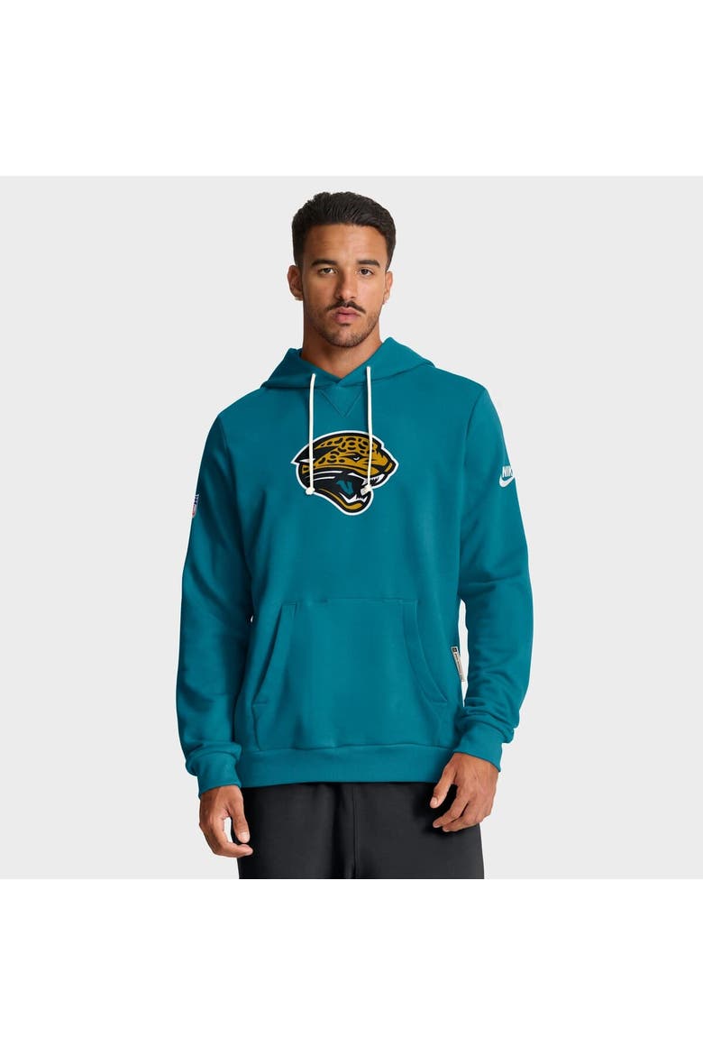 Men's Nike Teal Jacksonville Jaguars Sideline Standard Issue Alt 2 Dri-FIT Hoodie, Main, color, Teal
