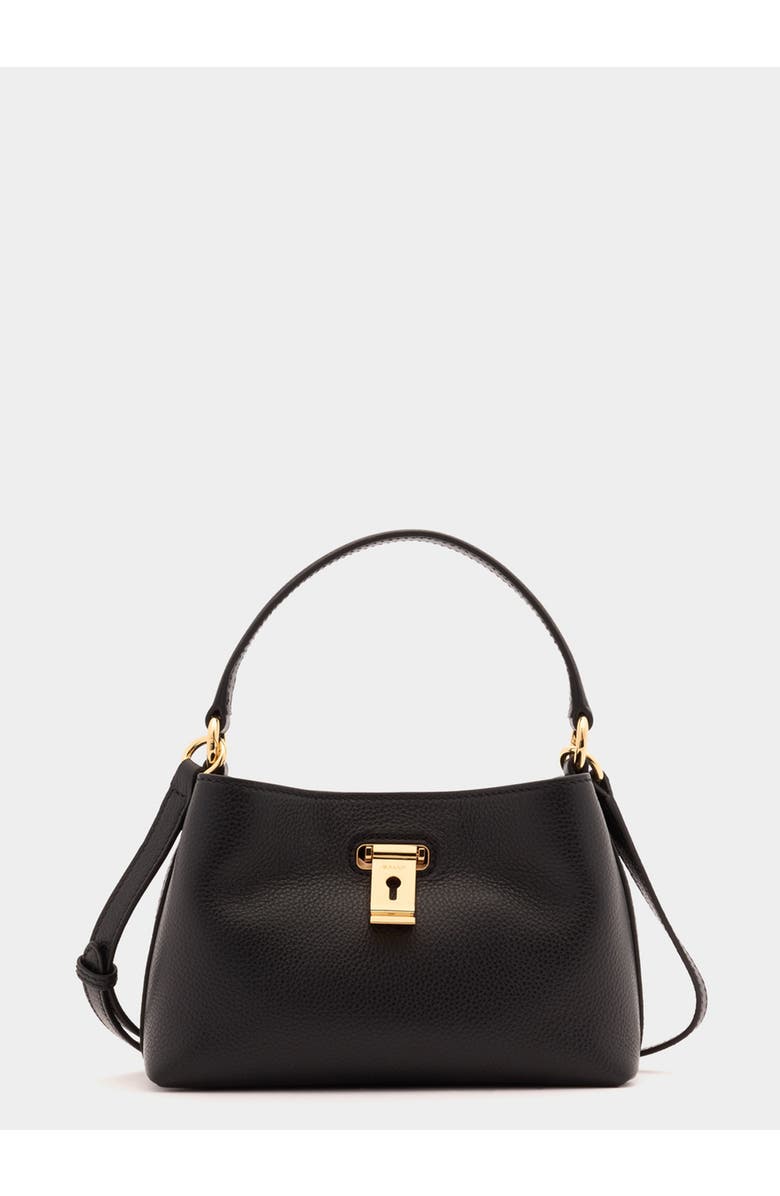 Bally Lock Me Minibag in Grained Leather, Main, color, Black