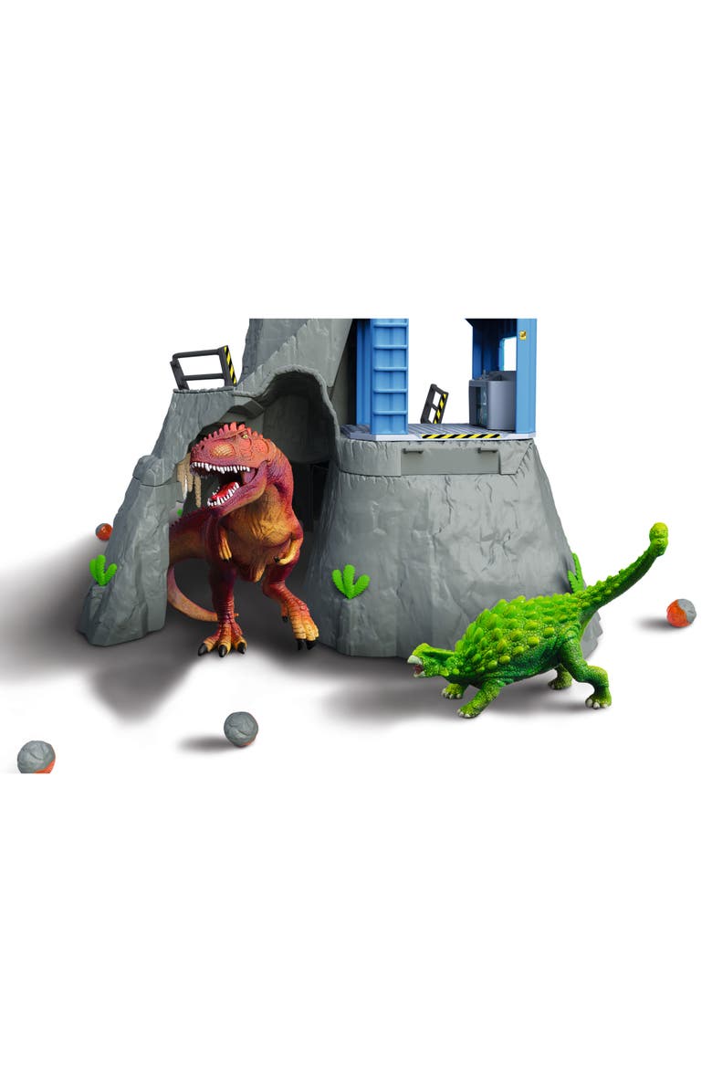 Schleich Volcano Expedition Base Camp  60 Piece Dinosaur Playset, Alternate, color, Multicolored
