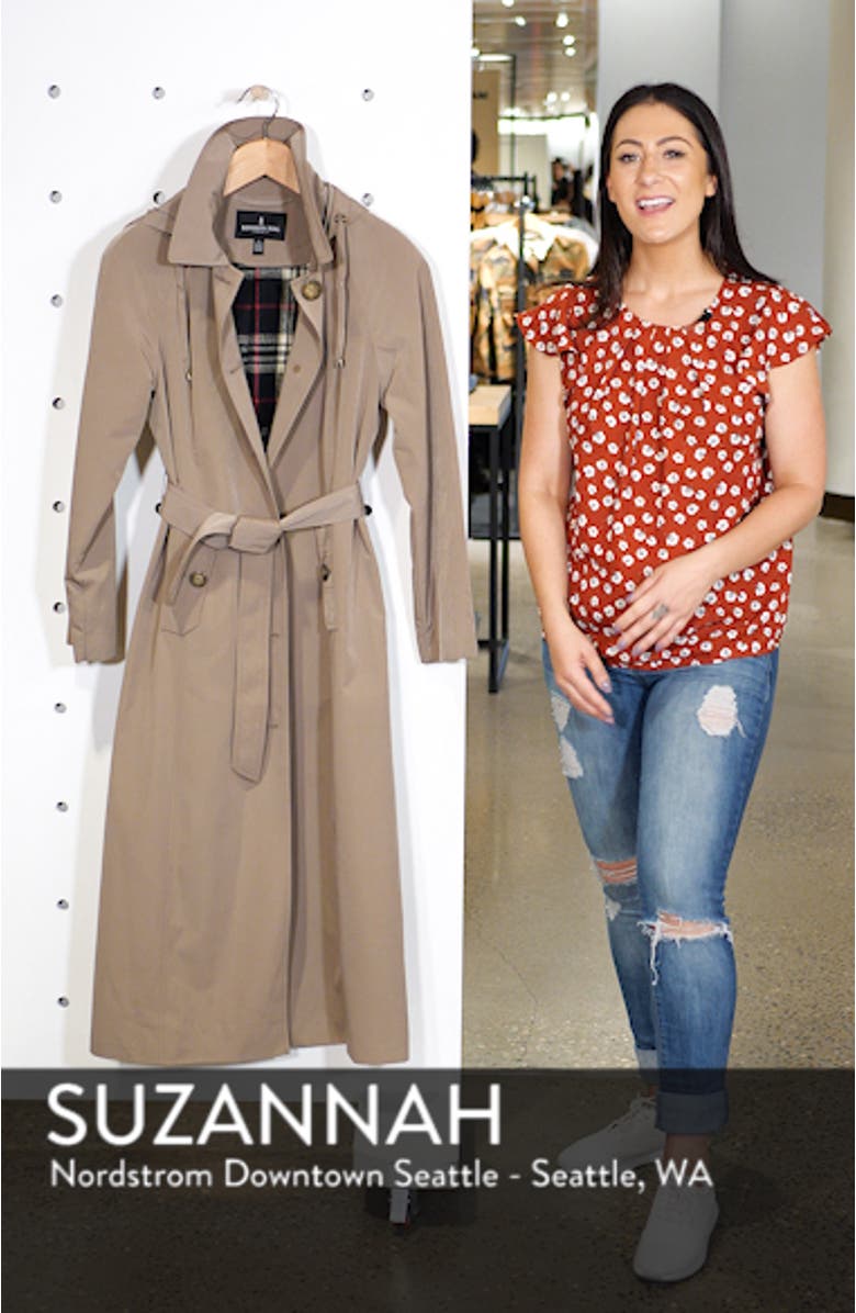 Long Trench Coat with Detachable Hood & Liner, sales video thumbnail