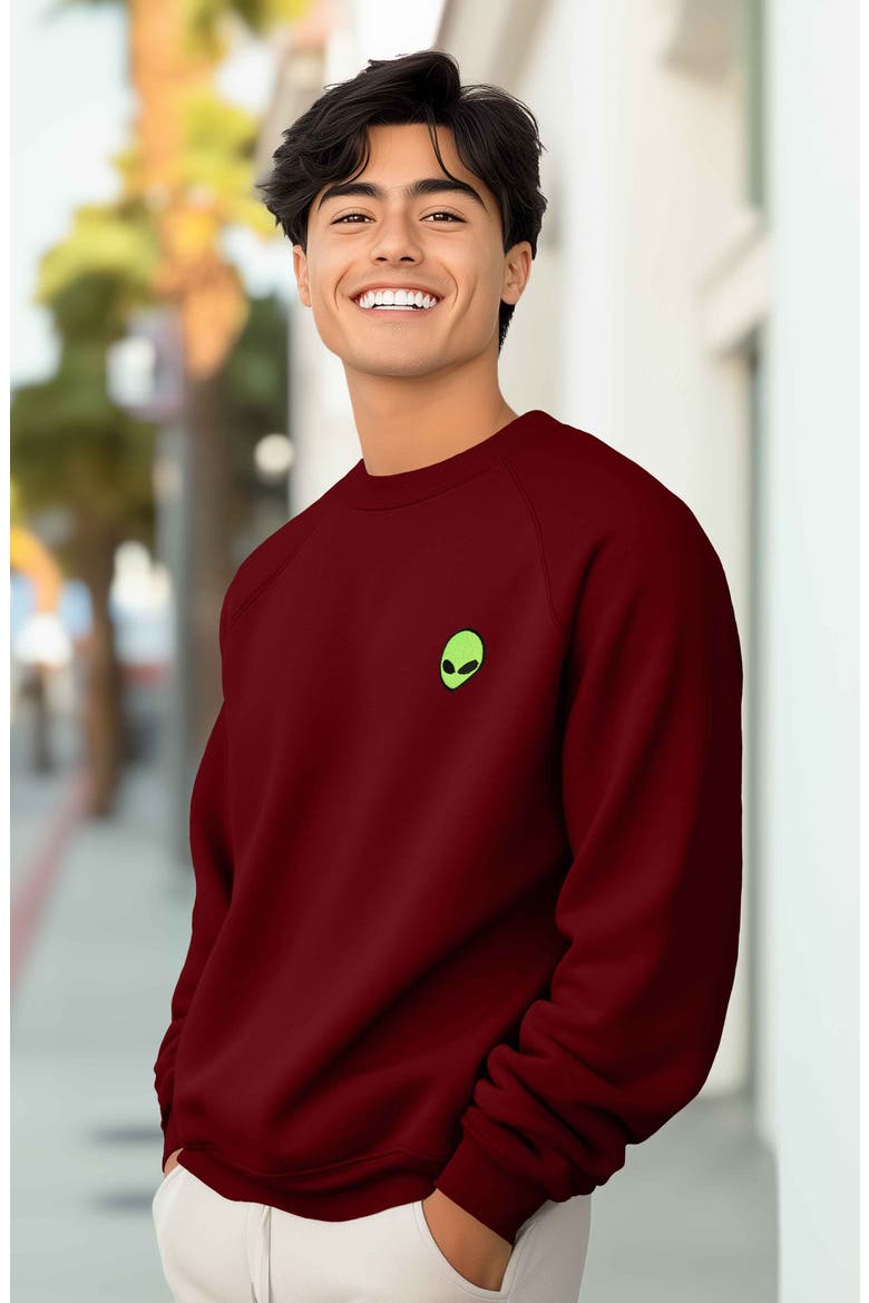 Alien Fleece Sweatshirt, Alternate, color, Cardinal Red