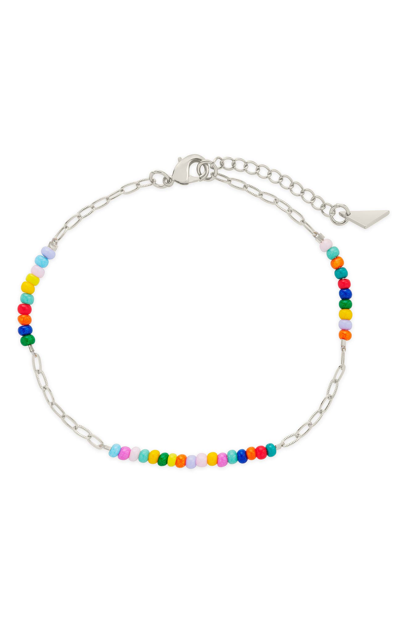 Sterling Forever Iridiana Rainbow Beaded Bracelet