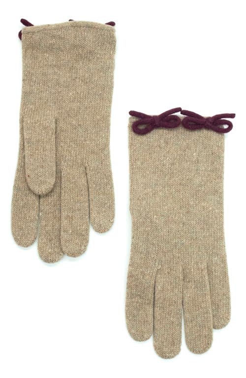 Portolano Bow Gloves In Neutral