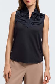 Foxcroft Tammy Glow Sleeveless Satin Top