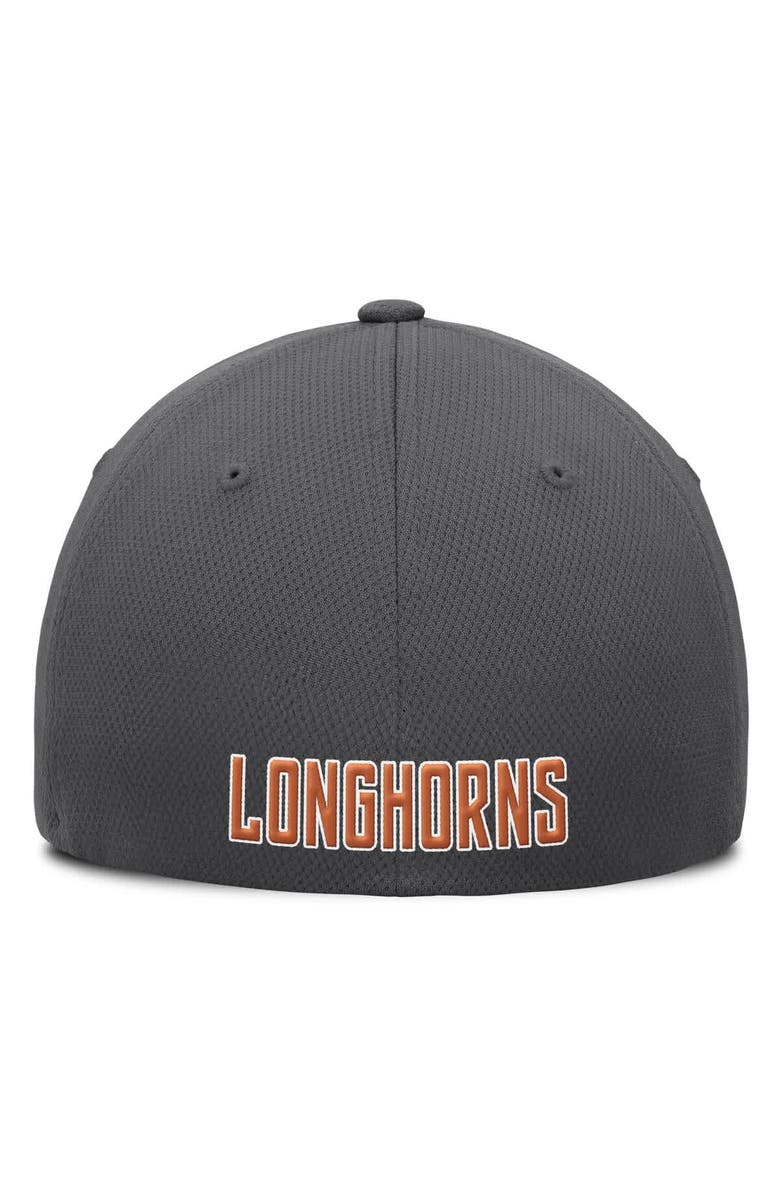 TOP OF THE WORLD Men's Top of the World  Charcoal Texas Longhorns Reflex Logo Flex Hat, Alternate, color, 
