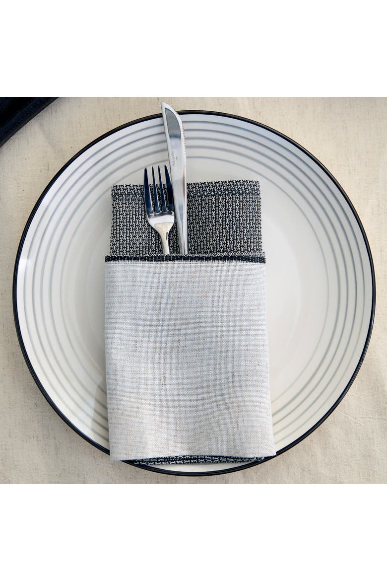 Zeke Earthenware 24-Piece Dinnerware Set, Alternate, color, Grey