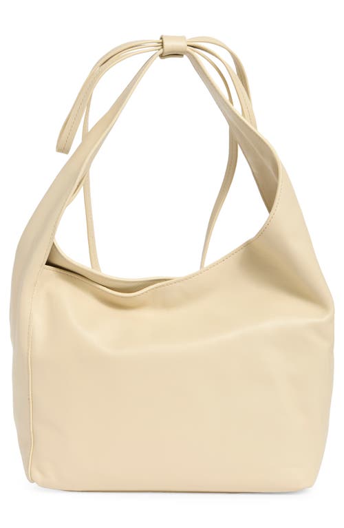Reformation Small Vittoria Leather Tote In Brown