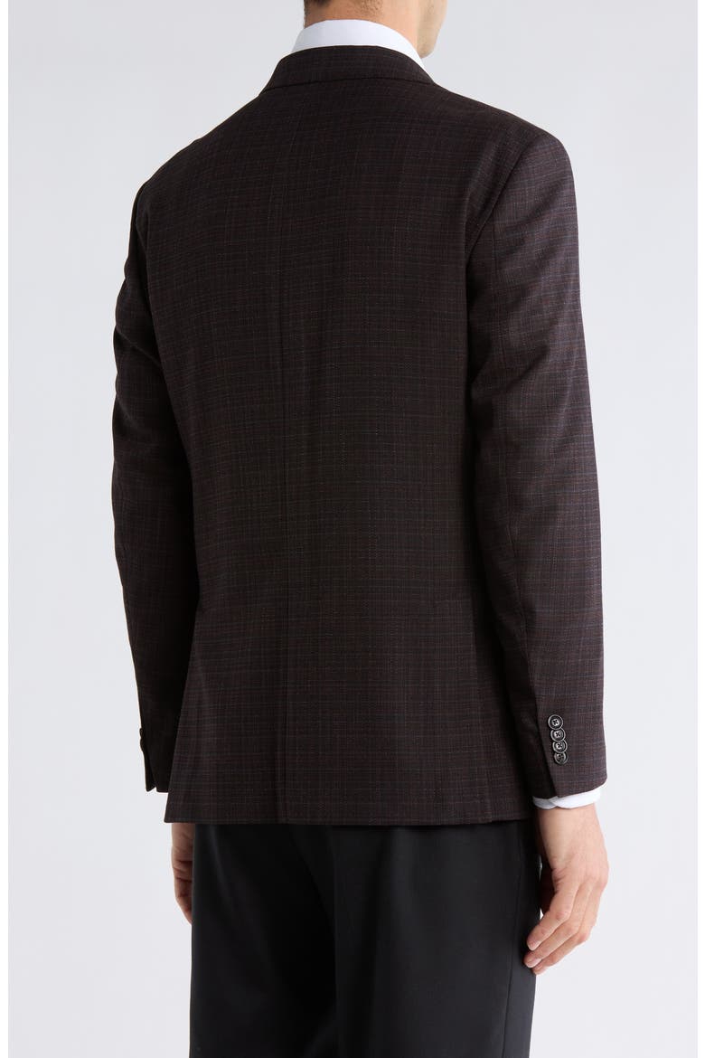 Textured Two-Button Sport Coat, Alternate, color, BURGUNDY/ NAVY