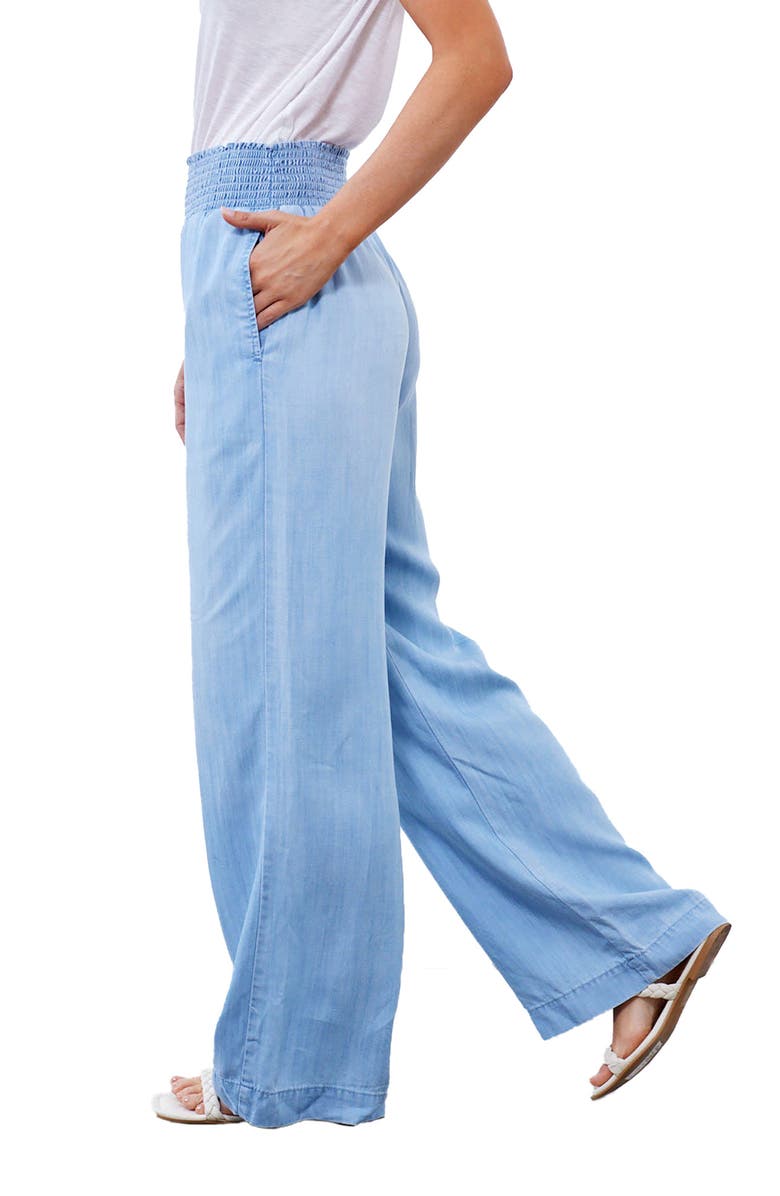 Bella Dahl Smocked Waist Wide Leg Pants, Alternate, color,