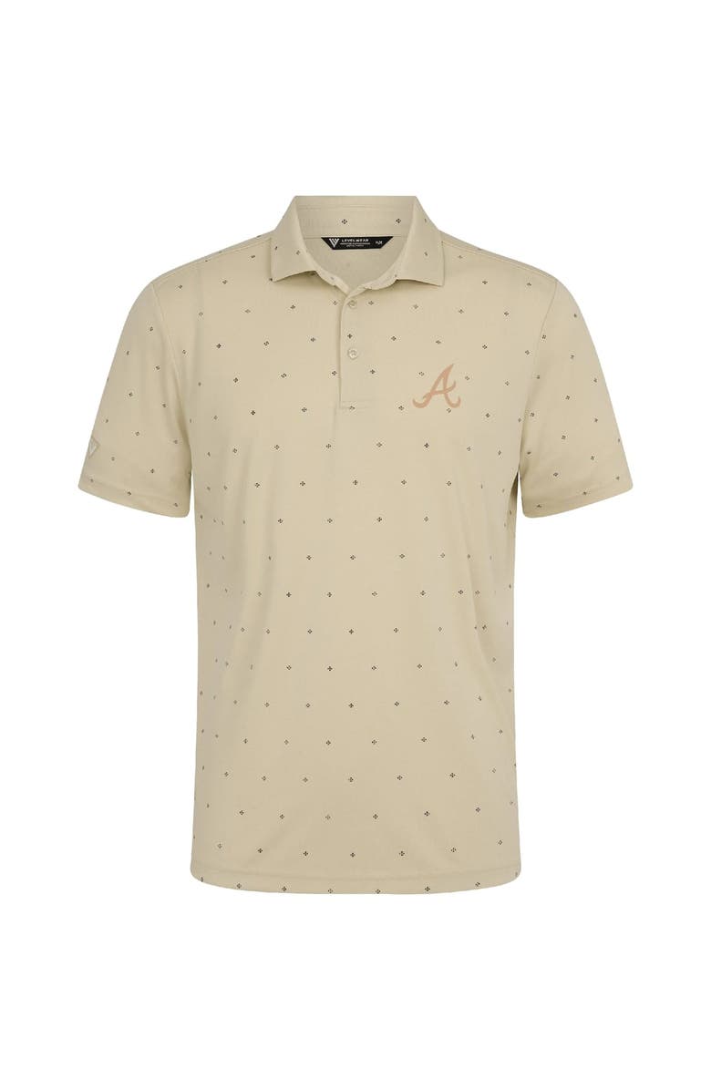 LEVELWEAR Men's Levelwear  Cream Atlanta Braves Vision Polo, Alternate, color, 