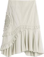 Desigual Ruffle Asymmetric Midi Skirt