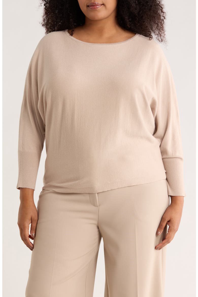 Boat Neck Dolman Sleeve Sweater, Main, color, SANDSTONE