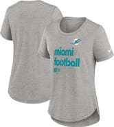 Nike Women's Nike Heather Gray Miami Dolphins Team Shout-Out Tri-Blend T-Shirt