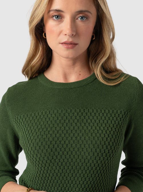 Saint + Sofia Honeycomb Rib Sweater