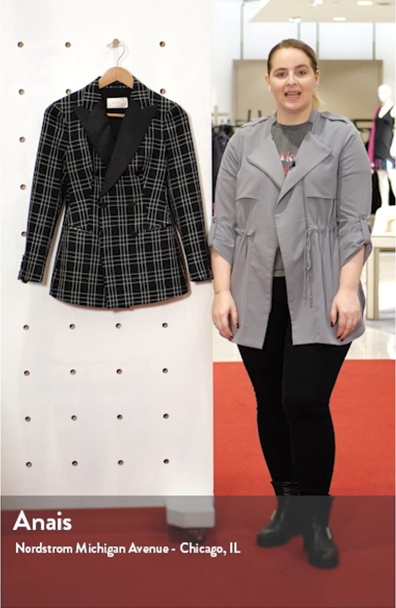 Cameron Double Breasted Check Wool Suit Jacket, sales video thumbnail