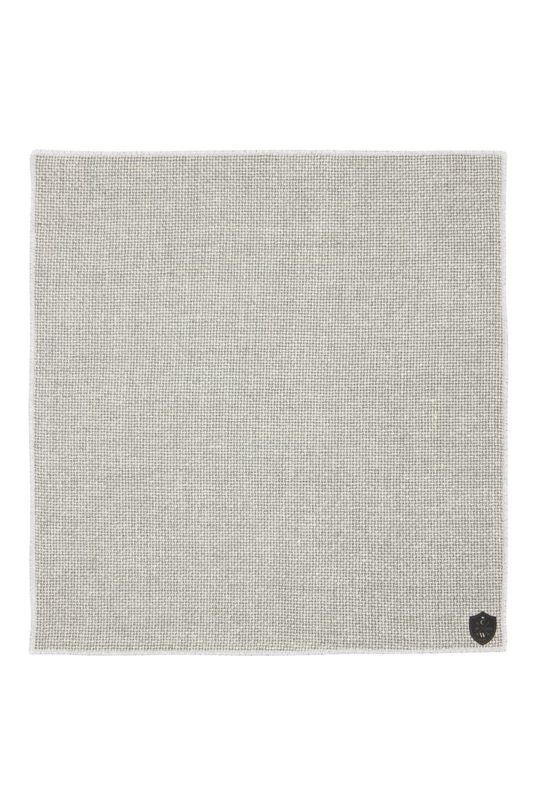 Basket Weave Linen Pocket Square, Alternate, color, GREY