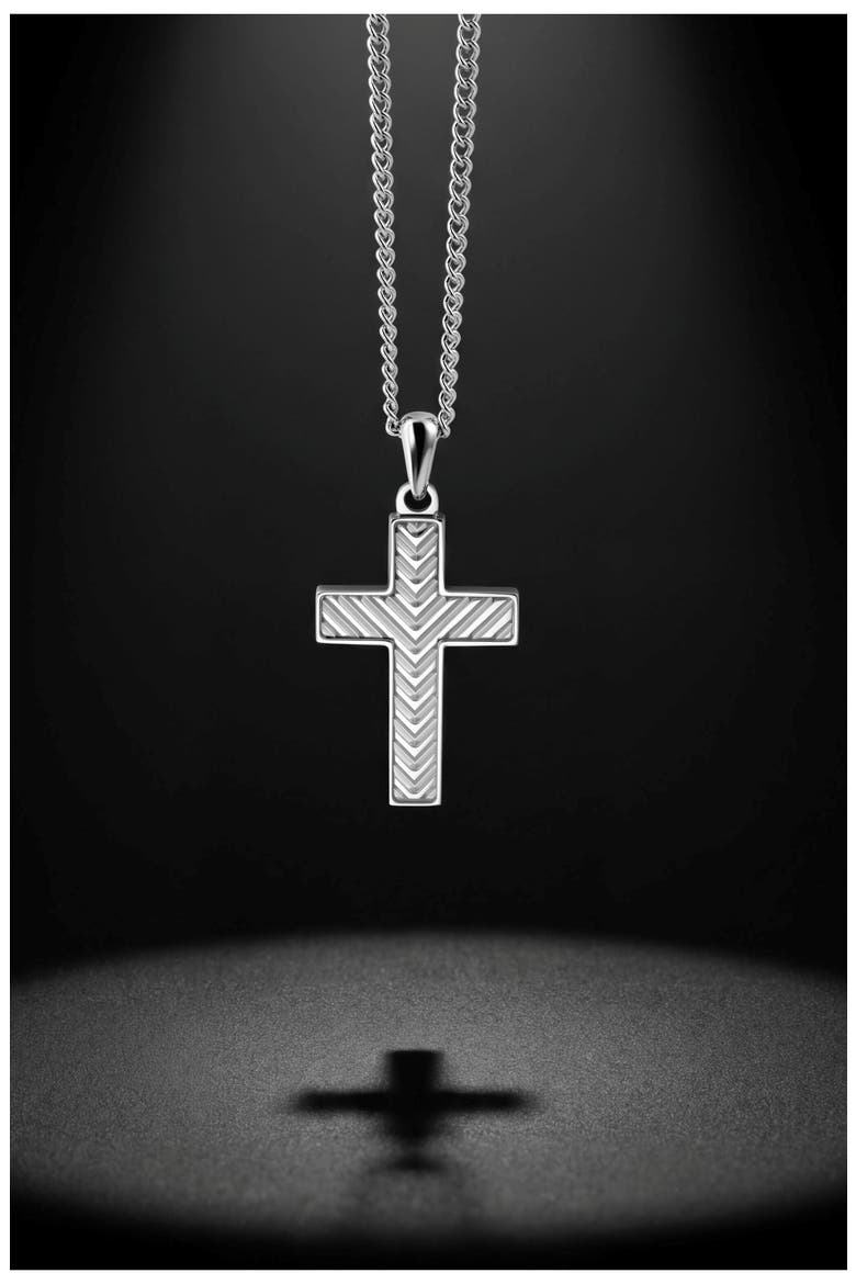 Cross Pendant Necklace, Alternate, color, SILVER
