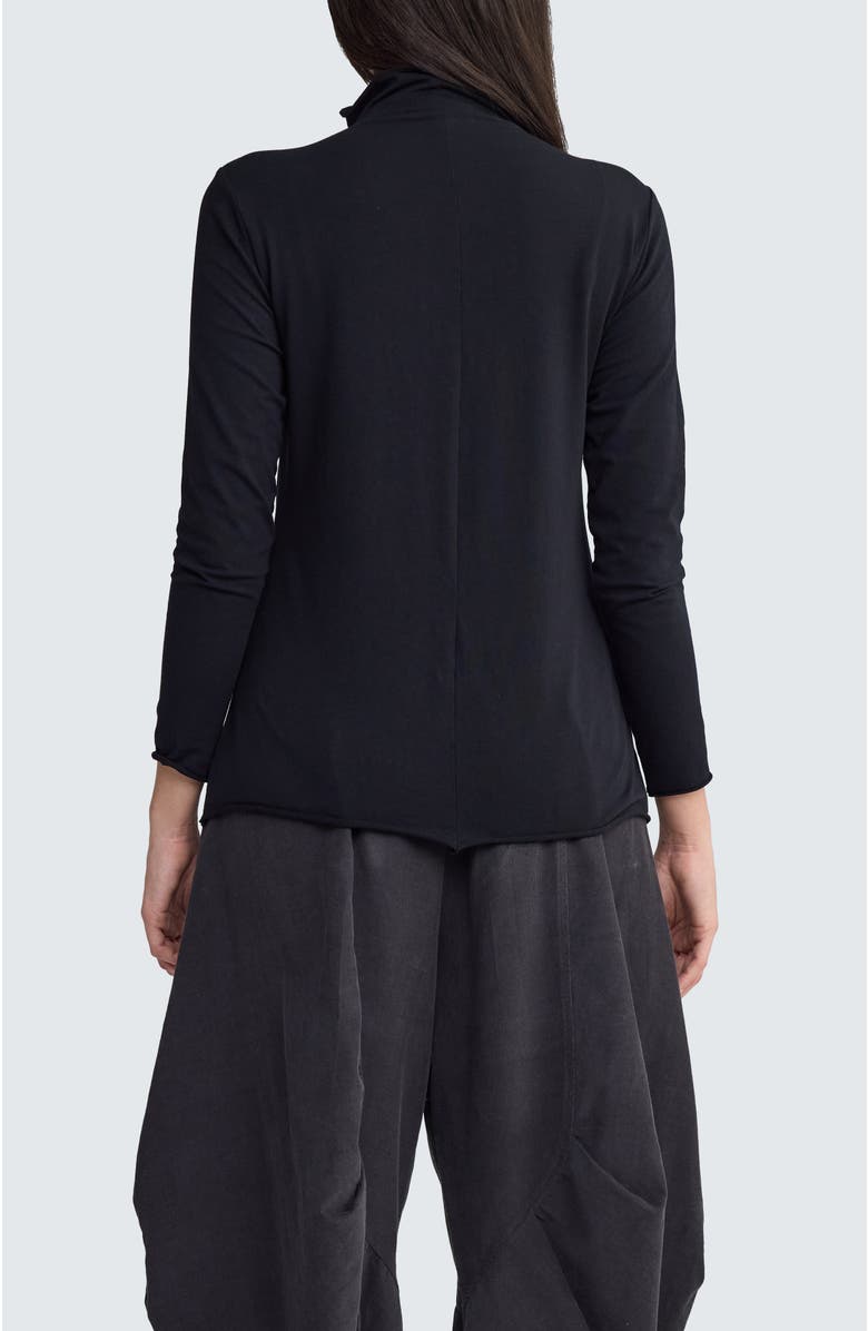 LUUKAA Nyx Structured Turtleneck Blouse, Alternate, color, Black