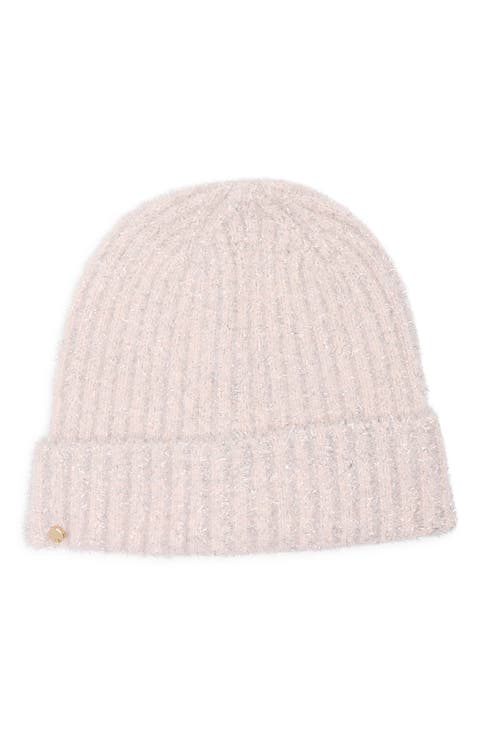 tinsel knit beanie