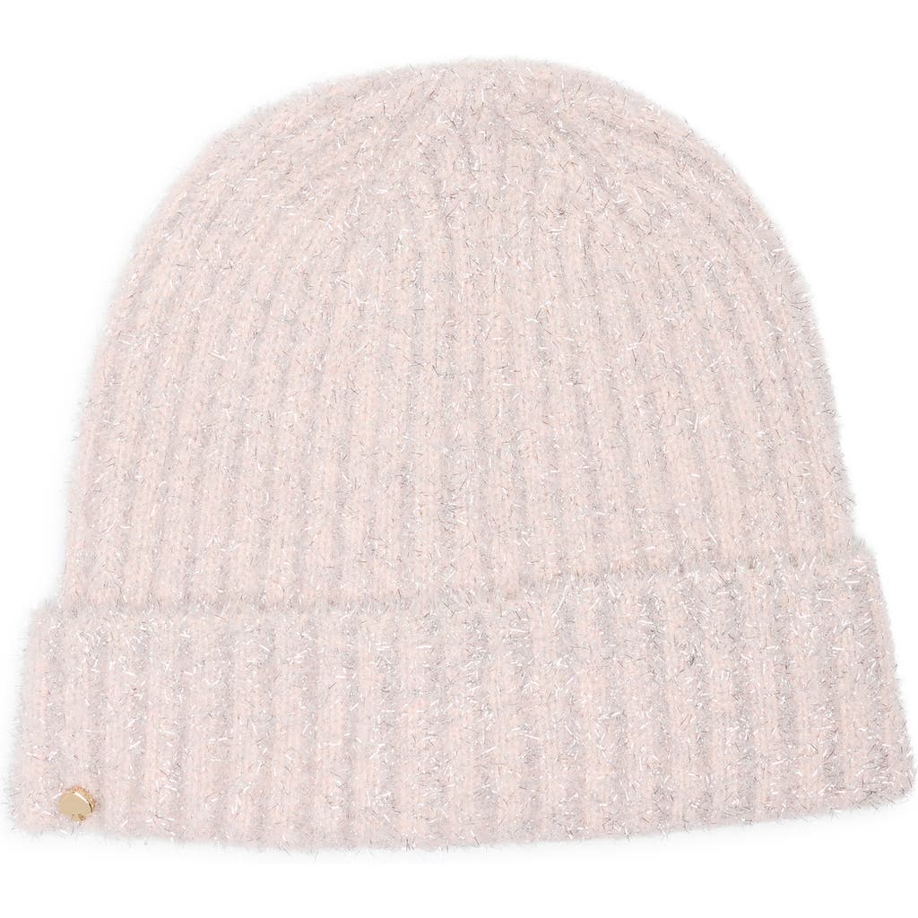Kate Spade New York Tinsel Knit Beanie In Pink