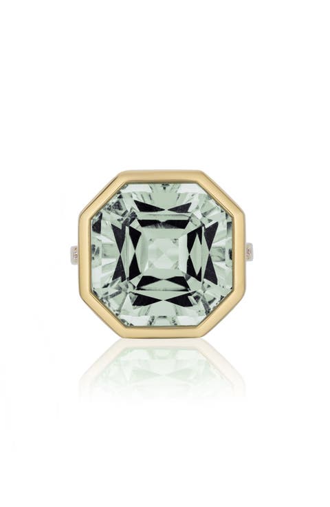 Gossip Octagon Cut Stone & Pavé Diamond Ring