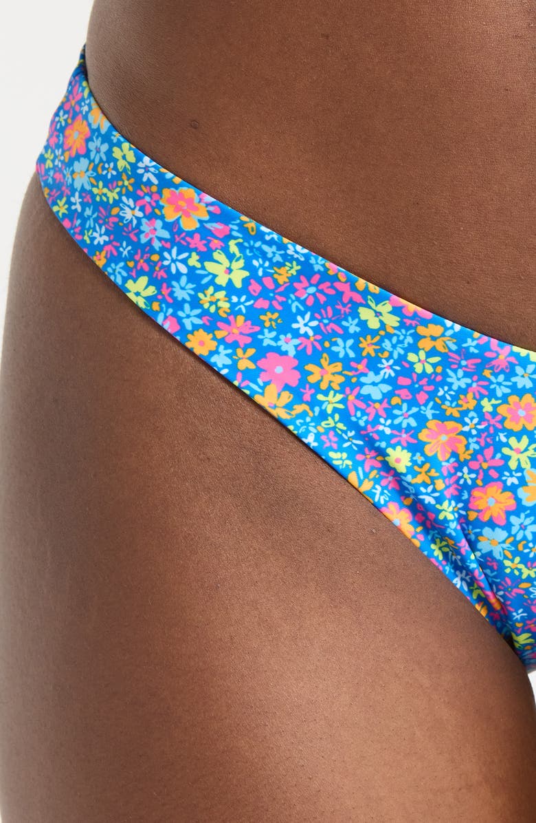 Kulani Kinis Y-Cut Bikini Bottoms, Alternate, color, Electric Bloom