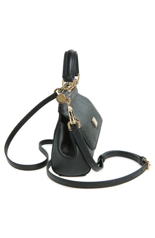 Dolce & Gabbana Dolce&gabbana Sicily Leather Top Handle Bag In 80999 Nero