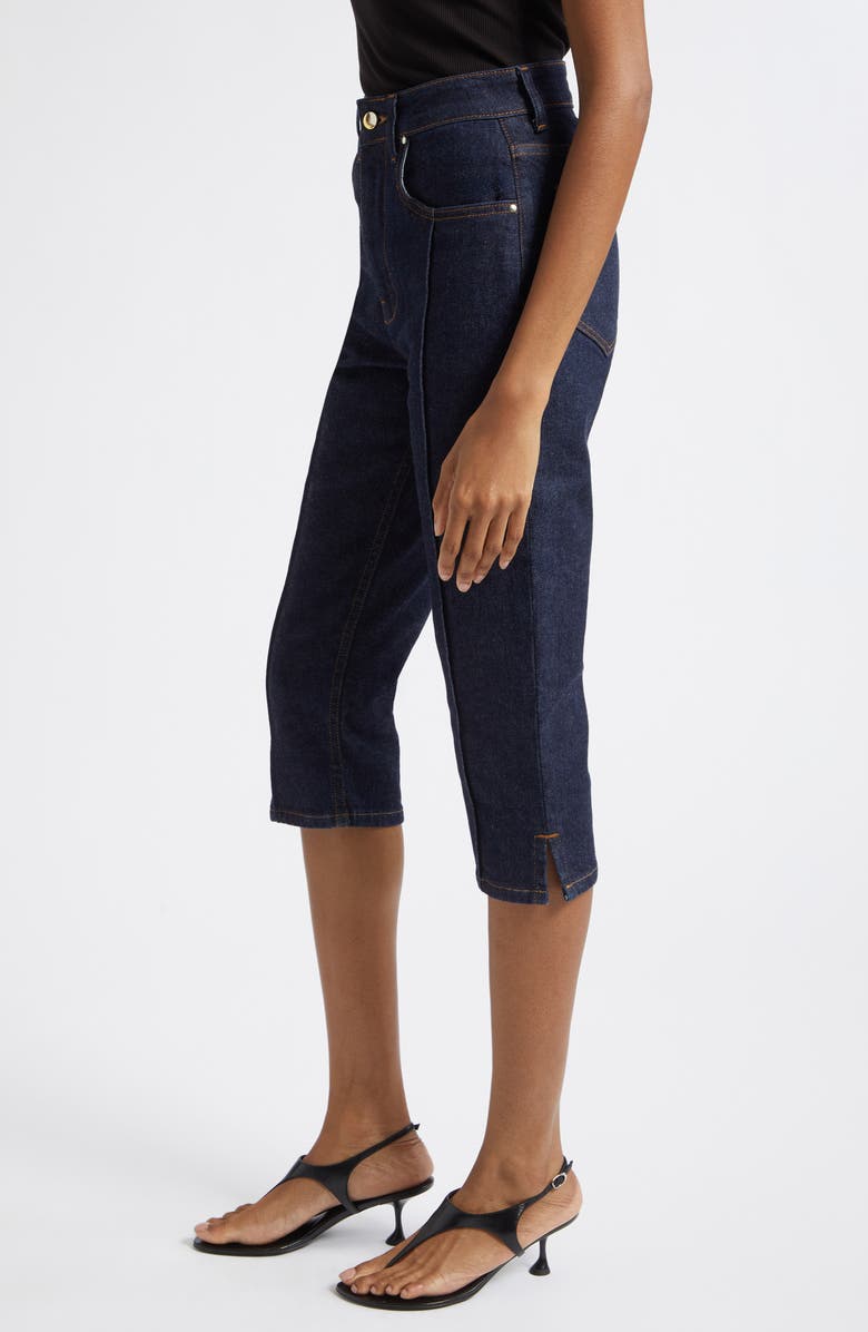 OSSOU Russet High Waist Crop Jeans, Alternate, color, Sable Wash