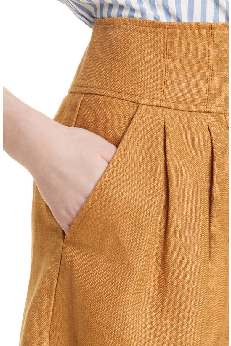 Alicia Linen Shorts, Alternate, color, CAMEL