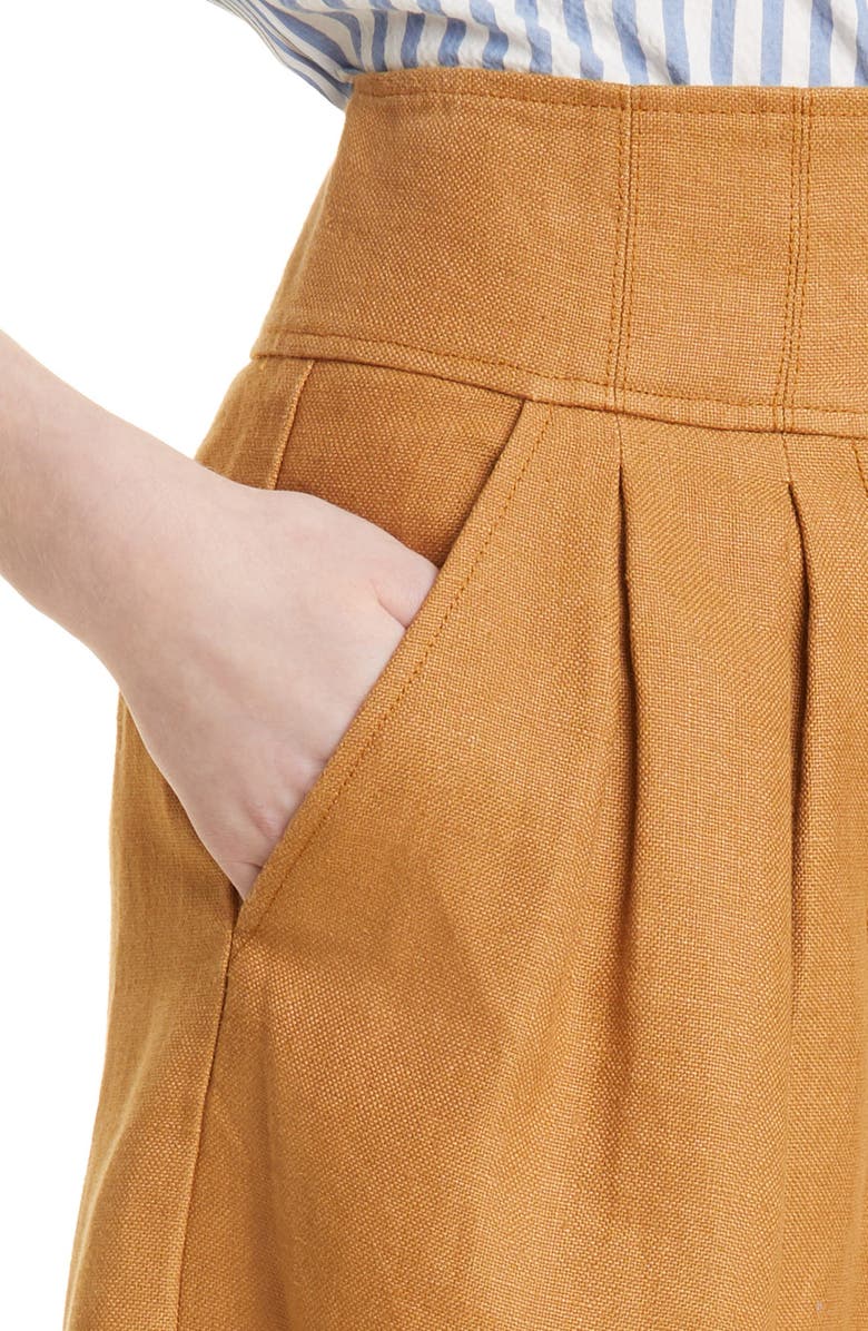 Veronica Beard Alicia Linen Shorts, Alternate, color, 