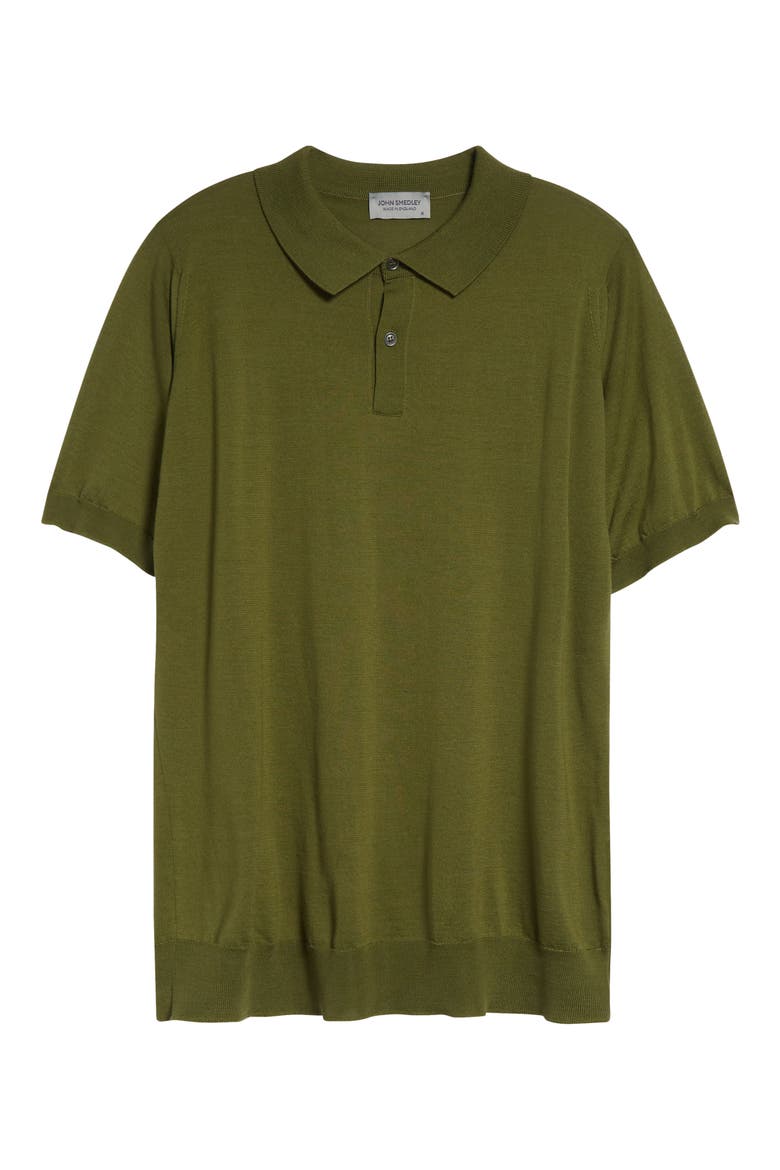 Leyburn Merino Wool & Sea Island Cotton Gauze Polo, Alternate, color, VERNE