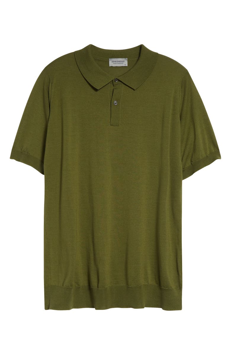 John Smedley Leyburn Merino Wool & Sea Island Cotton Gauze Polo, Alternate, color, Verne