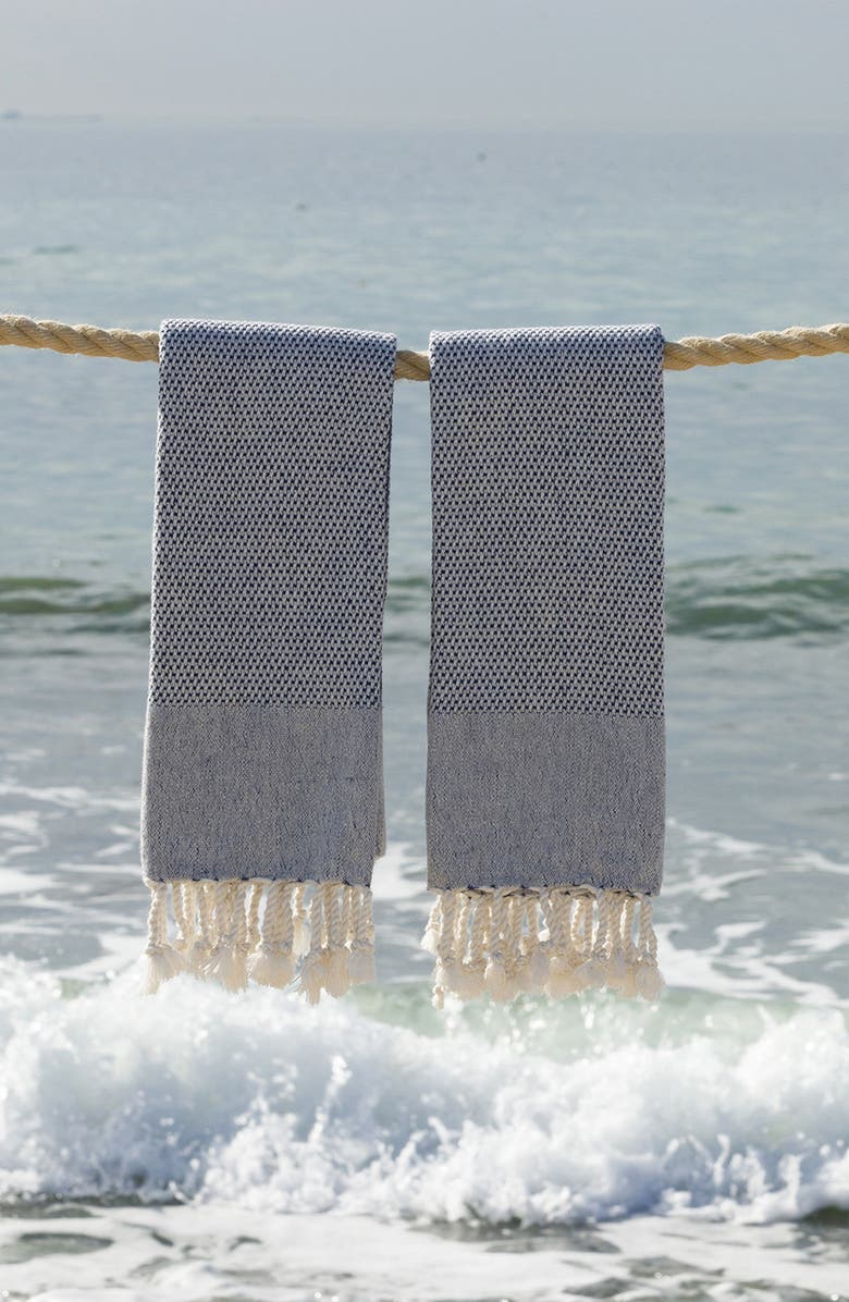 Linum Home Textiles Turkish Cotton Fun in Paradise Pestemal Hand/Guest Towels - Set of 2, Alternate, color, 