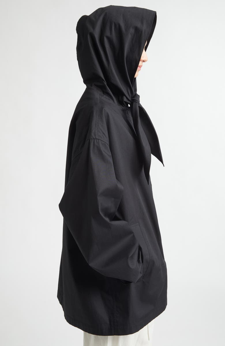 TOTEME Technical Cotton Scarf Jacket, Alternate, color, Black