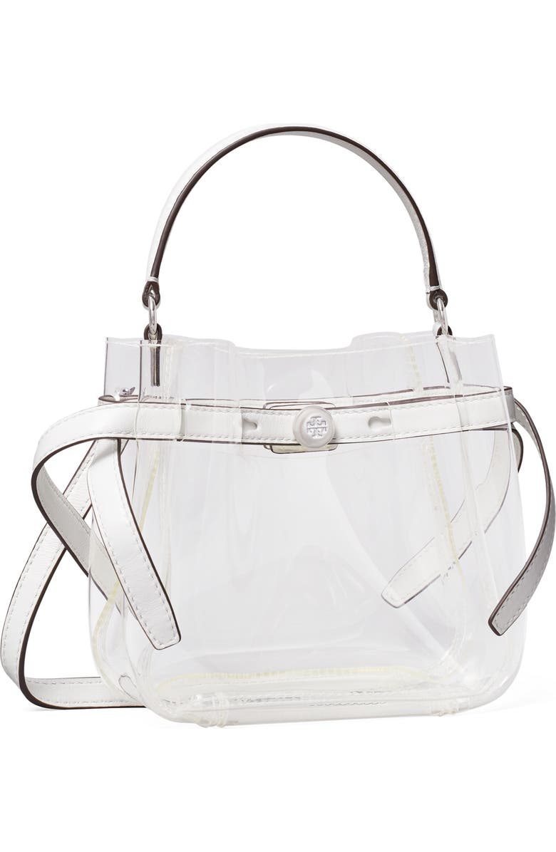 Tory Burch Mini Romy Clear Bucket Bag, Alternate, color,